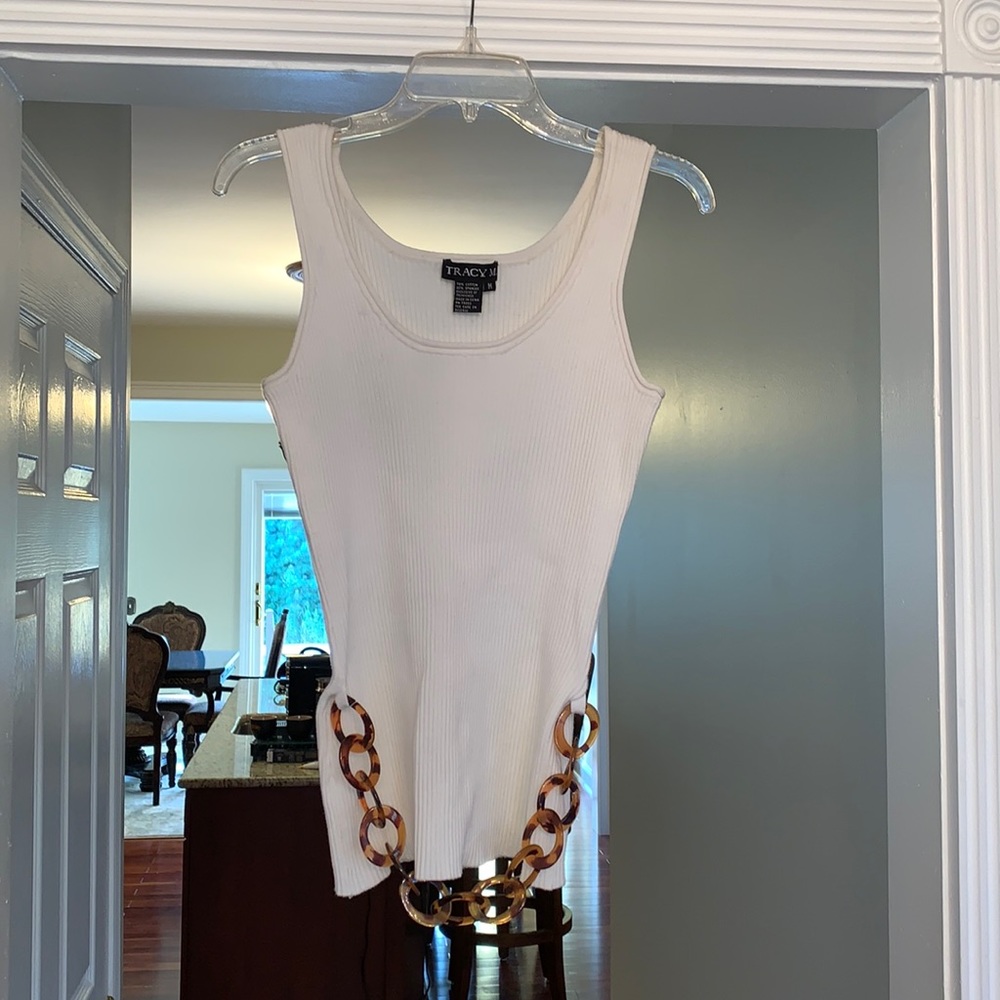 Tracy M White Shirt Size Medium